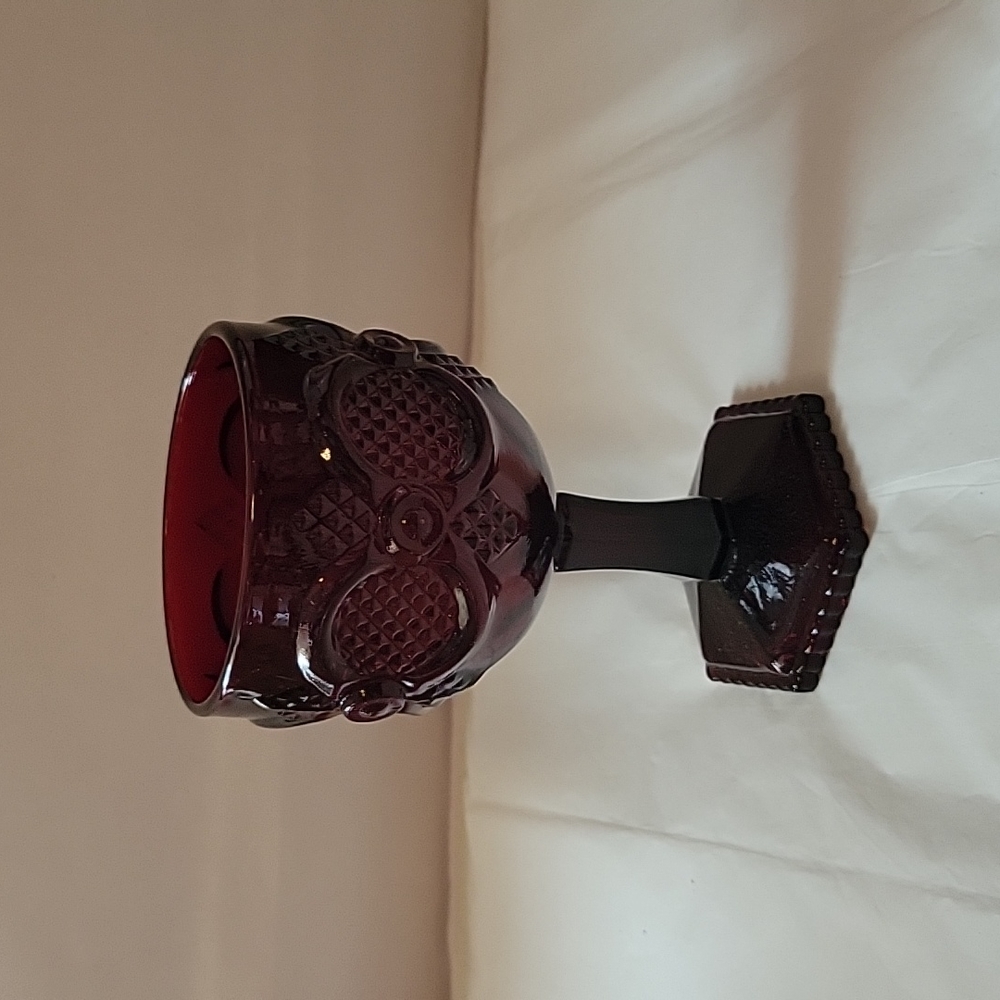 Avon Cape Cod Ruby Red Wine Glass